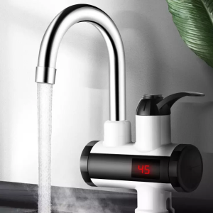 China Plastic Faucet Electrical Instant Water Heater Faucet / Light Grey