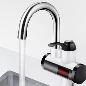 China Plastic Faucet Electrical Instant Water Heater Faucet / Light Grey