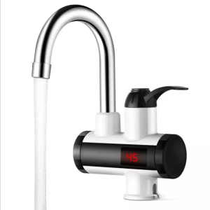 China Plastic Faucet Electrical Instant Water Heater Faucet / Light Grey
