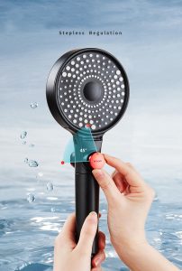 Premium shower head, innovative 3 in 1 double-face hand shower, incl. massage rain shower SPA 3 jets water – ABS Plastic