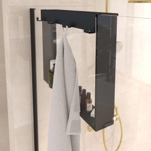 304 stainless Steel Hanging Shower Caddy Bathroom Shelves – Black