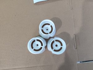 Double Handle Faucet Handwheel – Square Core / White