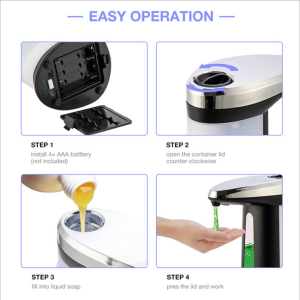 Automatic Soap Dispenser Touchless Soap Dispenser Infrared Sensor Liquid Hand Sanitizer Dispenser – White