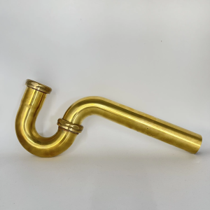 Brass Contemporary Round Bottle P Trap 1 1/4 Basin Sink Waste Drain P Trap – Brass / Golden