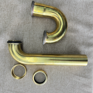 Brass Contemporary Round Bottle P Trap 1 1/4 Basin Sink Waste Drain P Trap – Brass / Golden