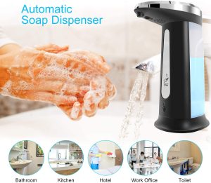 Automatic Soap Dispenser Touchless Soap Dispenser Infrared Sensor Liquid Hand Sanitizer Dispenser – White