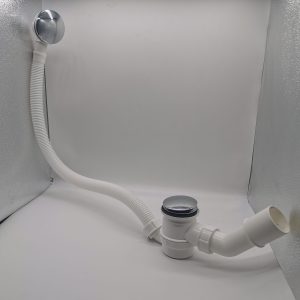 China Bathtub Drain Shower Waste Drainer Pop-Up Siphon Drain WITH PIPE – plastic / White