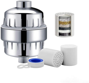 15 Stage Shower Filter For Hard Water Containing Vitamin C, Removing Impurities Heavy Metal Chlorine Fluoride shower filter – ABS Plastic