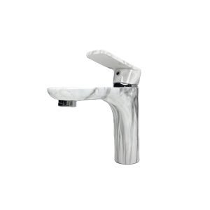 Factory ABS Single Lever Mixer Washbasin Faucet Tap Mixer / White