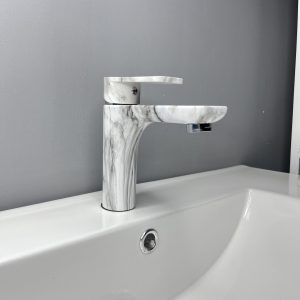 Factory ABS Single Lever Mixer Washbasin Faucet Tap Mixer / White