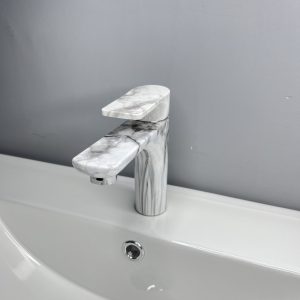 Factory ABS Single Lever Mixer Washbasin Faucet Tap Mixer / White