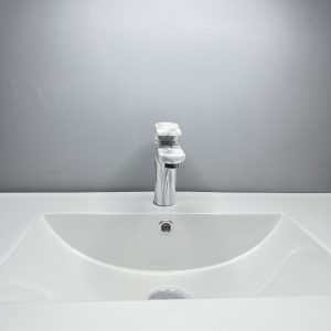 Factory ABS Single Lever Mixer Washbasin Faucet Tap Mixer / White