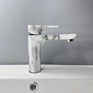 Factory ABS Single Lever Mixer Washbasin Faucet Tap Mixer / White
