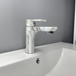 Factory ABS Single Lever Mixer Washbasin Faucet Tap Mixer / White
