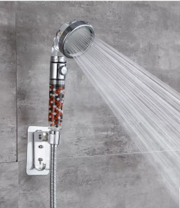 Magnetic iron filter shower head 3 ways spray function water saving enhance pressure spa rainfall hand held shower head – ABS Plastic