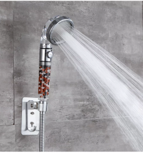 Magnetic iron filter shower head 3 ways spray function water saving enhance pressure spa rainfall hand held shower head – ABS Plastic