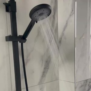 High Pressure Handheld Shower Head with High Flow Hand Held Rain hand Shower head – Plastic / Black