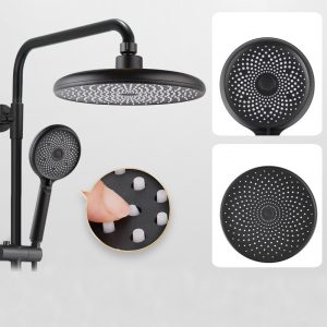High Pressure Handheld Shower Head with High Flow Hand Held Rain hand Shower head – Plastic / Black