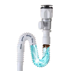 China bathroom no stink extenible hose flexible sink drain deodorize pop up waste – plastic / White