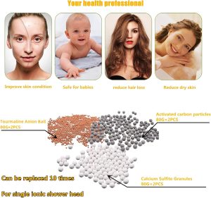 Ionic Shower Head Beads Ion Mineral Ball for Stone filter Shower Head Replacement Bio-Active Stone – ABS Plastic / color