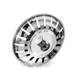 China 78mm Kitchen high quality Stainless Steel Sink Plug drain Strainer – stainless steel / silver