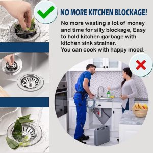 China 78mm Kitchen high quality Stainless Steel Sink Plug drain Strainer – stainless steel / silver