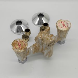 Hot and cold water mixer faucet plastic bath shower faucet – In-Wall B & S Faucets / Yellow