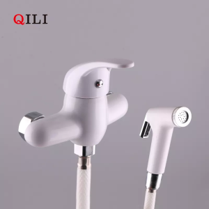 Single lever plastic shower mixer wall mounted faucet for cold and hot water – In-Wall Shower Faucets / White