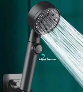 Handheld Shower Head Adjustable Water Pressure Shower Head with Switch Filtration Shower Head – ABS Plastic