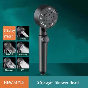 Handheld Shower Head Adjustable Water Pressure Shower Head with Switch Filtration Shower Head – ABS Plastic
