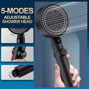 Handheld Shower Head Adjustable Water Pressure Shower Head with Switch Filtration Shower Head – ABS Plastic