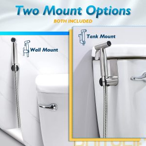 Stainless Steel Brushed Nickel Cloth Diaper Bidet Toilet Sprayer – stainless steel