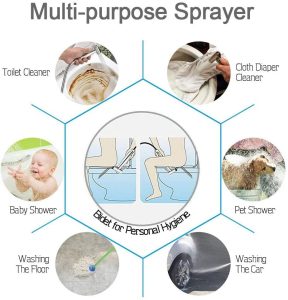 Stainless Steel Brushed Nickel Cloth Diaper Bidet Toilet Sprayer – stainless steel