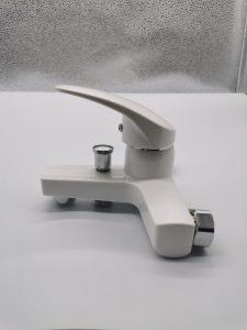 Single lever plastic shower mixer wall mounted faucet for cold and hot water – In-Wall Shower Faucets / White