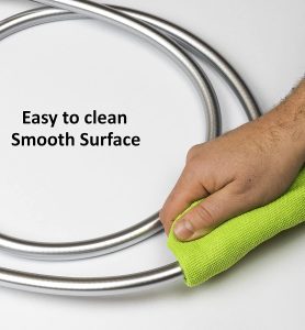 1.2m 1.5m 2m Non-toxic Leakproof Handheld Shower Head Hose Flexible Anti-Kink PVC Silver Grey Shower Hose – 1.5m