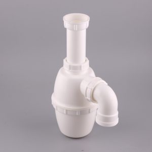 High Quality Prefabricated Double Drain Plug Bottle Trap Plastic Kitchen Drain Pipe – plastic / White