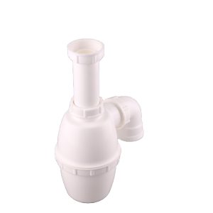 High Quality Prefabricated Double Drain Plug Bottle Trap Plastic Kitchen Drain Pipe – plastic / White