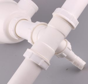High Quality Prefabricated Double Drain Plug Bottle Trap Plastic Kitchen Drain Pipe – plastic / White