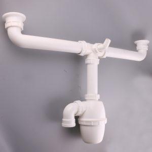 High Quality Prefabricated Double Drain Plug Bottle Trap Plastic Kitchen Drain Pipe – plastic / White