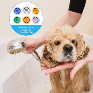 Water Saver Adapter Set Flow Reducer Limiter 1/2 Inch Flow Restrictor Control Valve Flow for Shower Head – Plastic / 4L/MIN