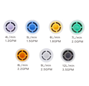 Water Saver Adapter Set Flow Reducer Limiter 1/2 Inch Flow Restrictor Control Valve Flow for Shower Head – Plastic / 6L/MIN