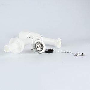 athroom Basin Drain Strainer Waste 1.25 inch Basin Drain Pipe Drain – plastic / White