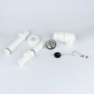 athroom Basin Drain Strainer Waste 1.25 inch Basin Drain Pipe Drain – plastic / White
