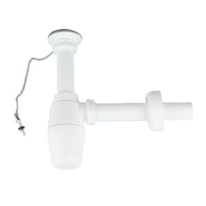 athroom Basin Drain Strainer Waste 1.25 inch Basin Drain Pipe Drain – plastic / White