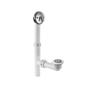 Lever Bath Waste and Overflow Tub Drain Plastic Kit strainer tub overflow drain – plastic / White