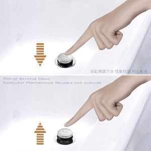 Lever Bath Waste and Overflow Tub Drain Plastic Kit Pop up tub overflow drain – plastic / White