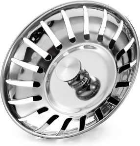 China 82mm Kitchen high quality Stainless Steel Sink stopper Sink Plug drain Strainer – stainless steel / silver