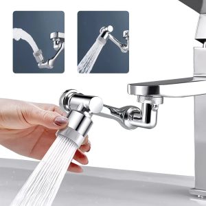 1080 Degree Rotating Faucet Extender Aerator Large-Angle Rotating Robotic Arm Faucet Aerator – plastic