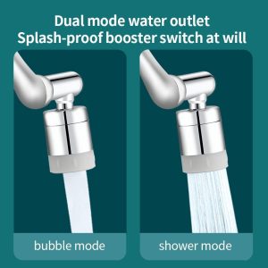 1080 Degree Rotating Faucet Extender Aerator Large-Angle Rotating Robotic Arm Faucet Aerator – plastic