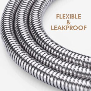 Factory Supplier Bathroom 1.5M Stainless Steel Flexible Shower Hose Plumbing Brass Pipe Fittings Shower Braided Hose – 1.5m